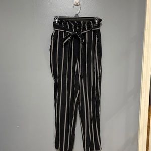 H&M Striped Paperbag Pants